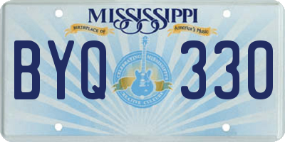 MS license plate BYQ330