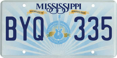 MS license plate BYQ335