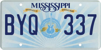 MS license plate BYQ337