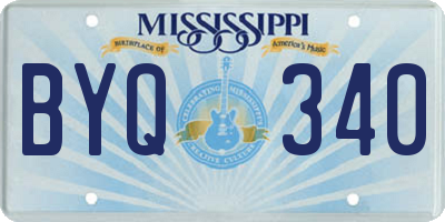 MS license plate BYQ340