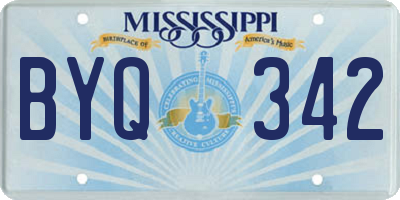 MS license plate BYQ342