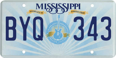MS license plate BYQ343