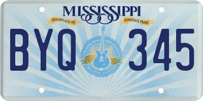 MS license plate BYQ345