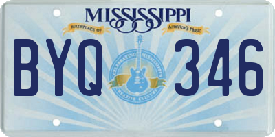 MS license plate BYQ346