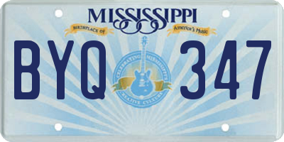 MS license plate BYQ347