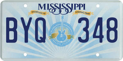 MS license plate BYQ348