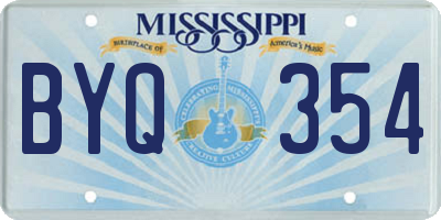 MS license plate BYQ354