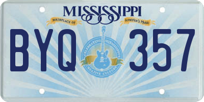 MS license plate BYQ357