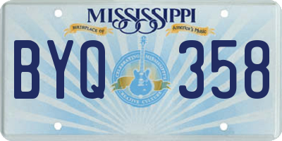 MS license plate BYQ358