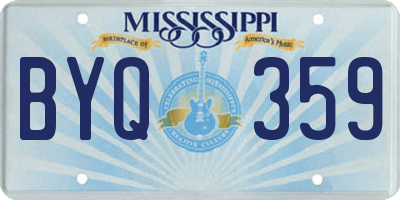 MS license plate BYQ359