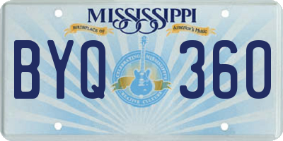 MS license plate BYQ360