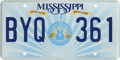 MS license plate BYQ361