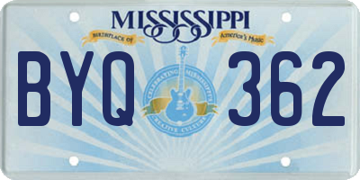 MS license plate BYQ362