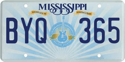 MS license plate BYQ365