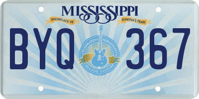 MS license plate BYQ367