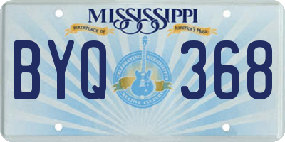 MS license plate BYQ368