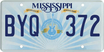 MS license plate BYQ372