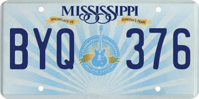 MS license plate BYQ376