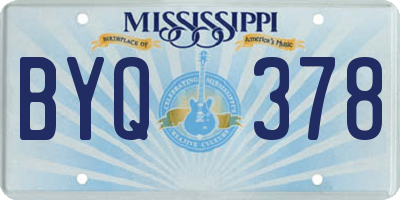MS license plate BYQ378