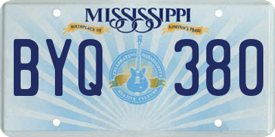MS license plate BYQ380