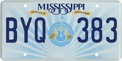 MS license plate BYQ383