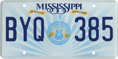 MS license plate BYQ385