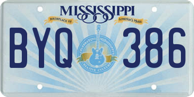 MS license plate BYQ386