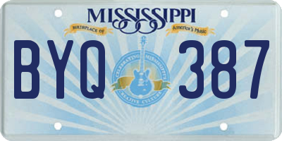 MS license plate BYQ387