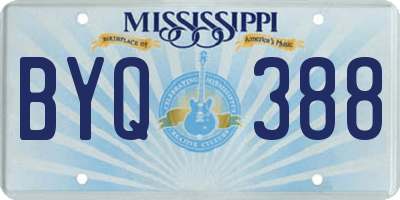 MS license plate BYQ388