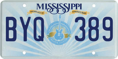 MS license plate BYQ389