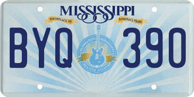 MS license plate BYQ390