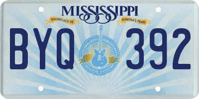 MS license plate BYQ392