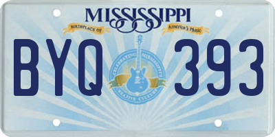 MS license plate BYQ393
