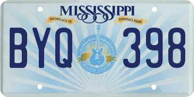 MS license plate BYQ398