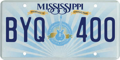 MS license plate BYQ400