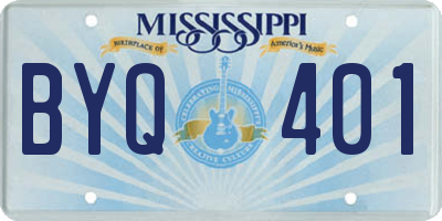MS license plate BYQ401