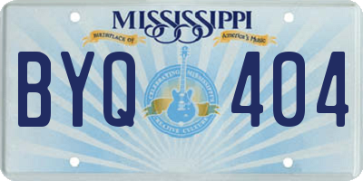 MS license plate BYQ404