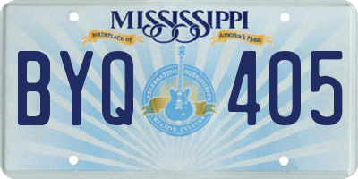 MS license plate BYQ405