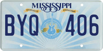 MS license plate BYQ406