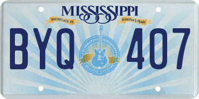 MS license plate BYQ407