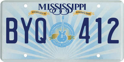 MS license plate BYQ412