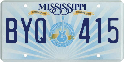 MS license plate BYQ415