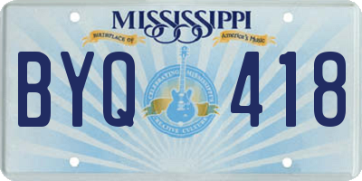 MS license plate BYQ418