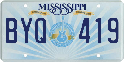 MS license plate BYQ419