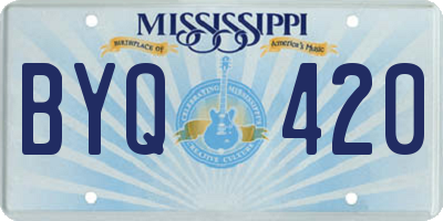 MS license plate BYQ420