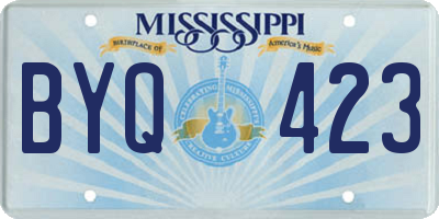 MS license plate BYQ423
