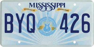 MS license plate BYQ426