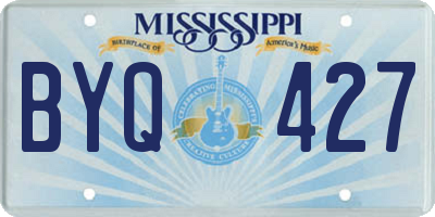 MS license plate BYQ427