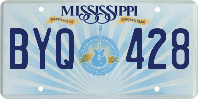 MS license plate BYQ428
