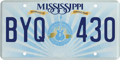 MS license plate BYQ430